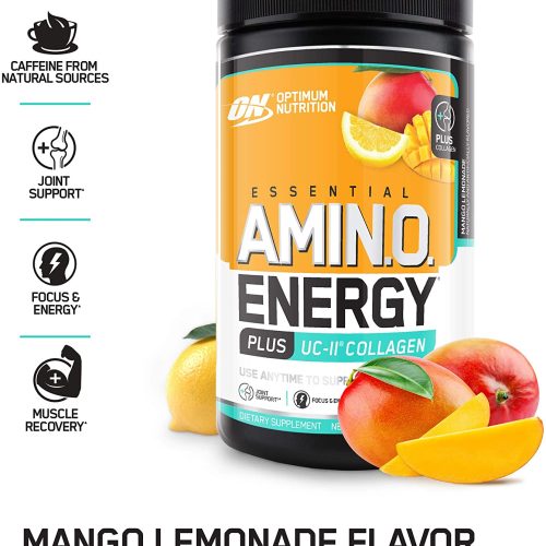 Optimum Nutrition Essential Amino Energy Plus UC-II Collagen Mango Lemonade