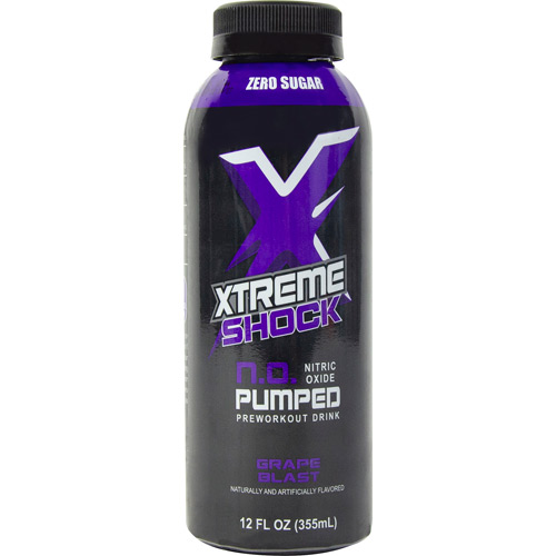 Xtreme Shock Nitric Oxid Pumped Pre workout Drink Grape Blast