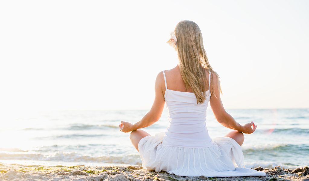 Woman meditating