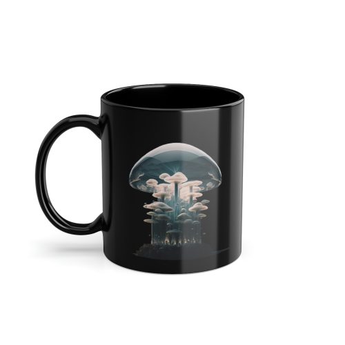 nuclear mushroom black coffee cup 11oz 2