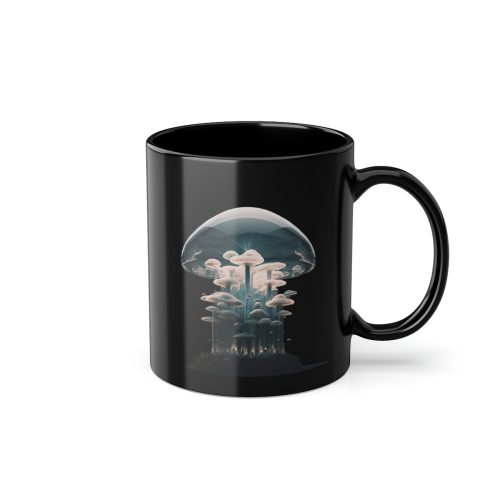 nuclear mushroom black coffee cup 11oz 3