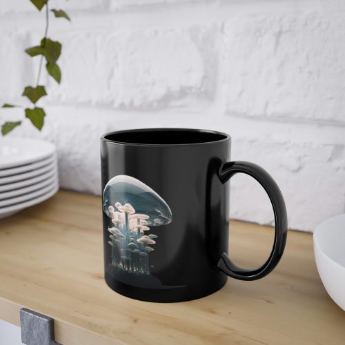 nuclear mushroom black coffee cup 11oz 4