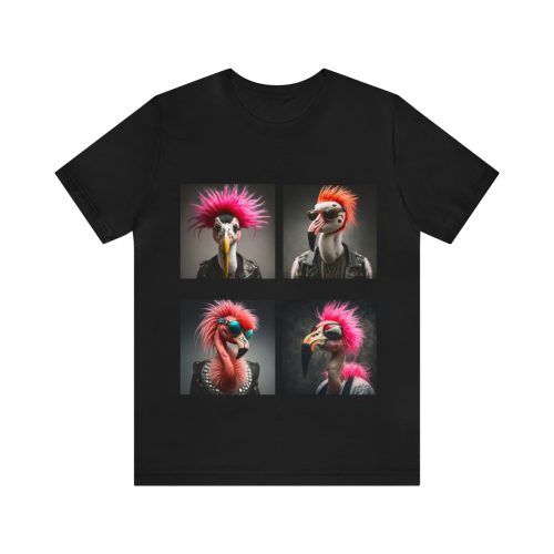 punk rock flamingos unisex jersey short sleeve tee 12