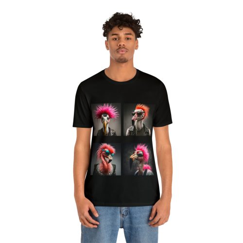 punk rock flamingos unisex jersey short sleeve tee 15