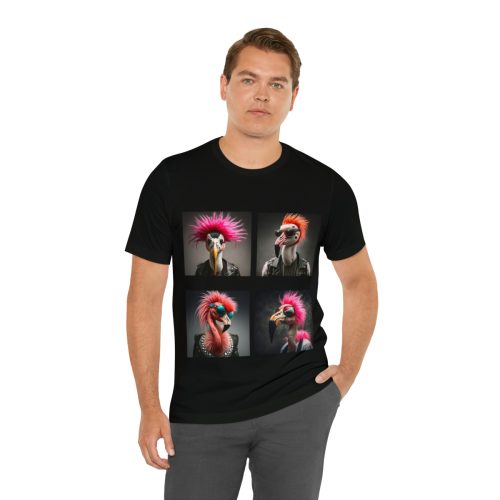 punk rock flamingos unisex jersey short sleeve tee 17