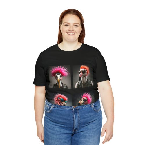 punk rock flamingos unisex jersey short sleeve tee 18