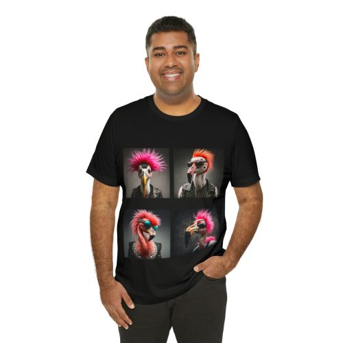 punk rock flamingos unisex jersey short sleeve tee 19