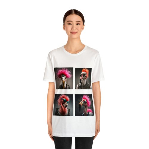 punk rock flamingos unisex jersey short sleeve tee 2