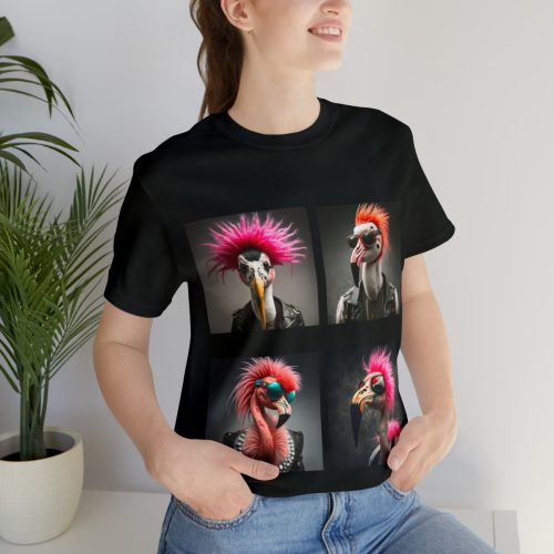 punk rock flamingos unisex jersey short sleeve tee 20