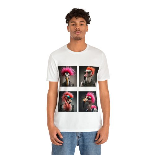 punk rock flamingos unisex jersey short sleeve tee 3
