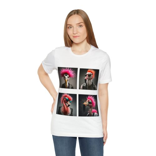 punk rock flamingos unisex jersey short sleeve tee 4