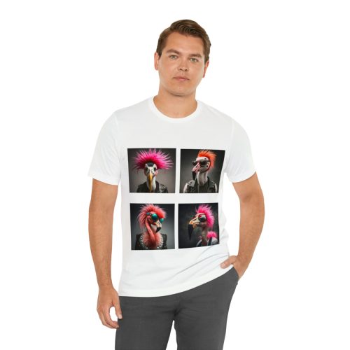 punk rock flamingos unisex jersey short sleeve tee 5