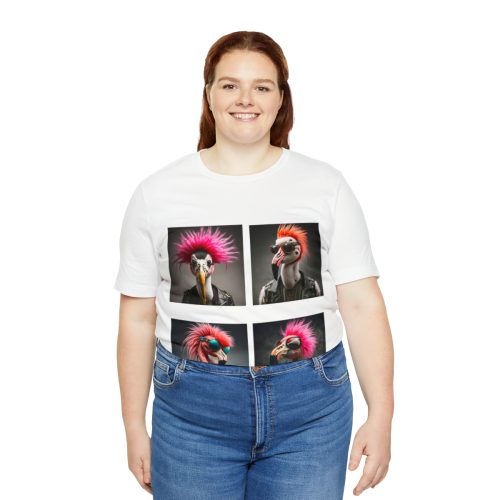 punk rock flamingos unisex jersey short sleeve tee 6